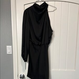 Elegant Black One-Shoulder Dress